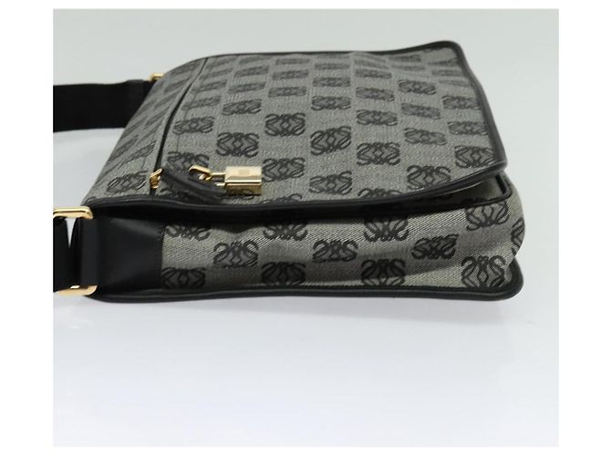 LOEWE Borsa a Spalla Anagram in PVC Pelle Grigia Oro Auth yk18093 Marrone D'oro - vista 3