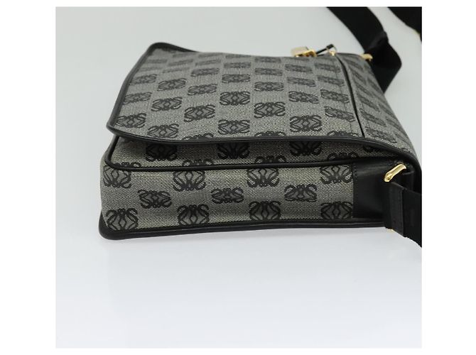 LOEWE Borsa a Spalla Anagram in PVC Pelle Grigia Oro Auth yk18093 Marrone D'oro - vista 4