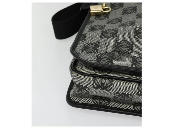 LOEWE Borsa a Spalla Anagram in PVC Pelle Grigia Oro Auth yk18093 Marrone D'oro - vista 8