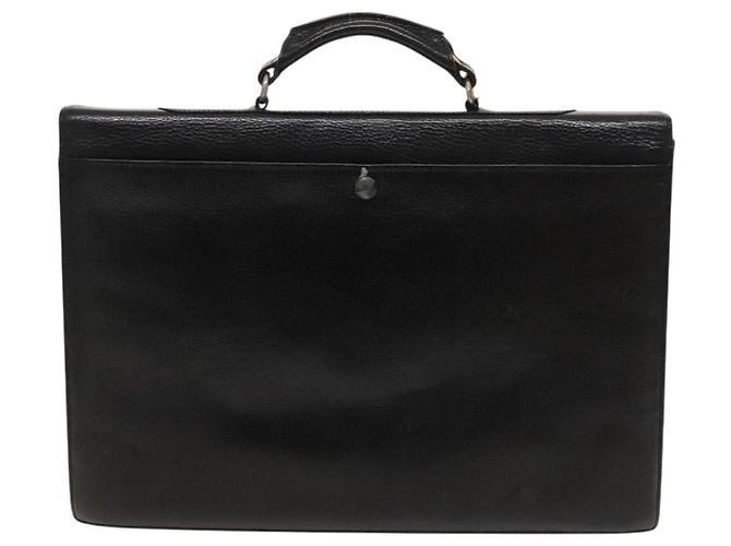 Borsa da lavoro in pelle nera Gianni Versace Auth bs24674 Nero - vista 2