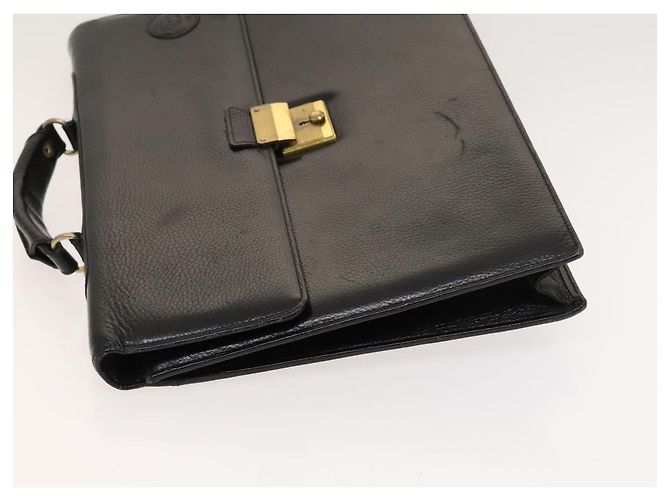 Borsa da lavoro in pelle nera Gianni Versace Auth bs24674 Nero - vista 4