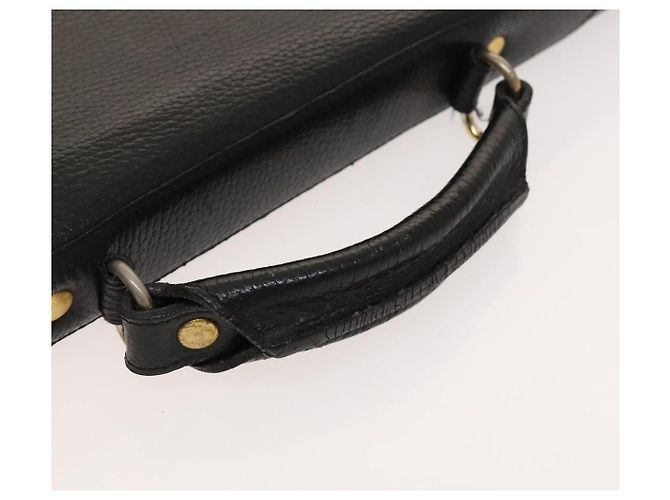 Borsa da lavoro in pelle nera Gianni Versace Auth bs24674 Nero - vista 7