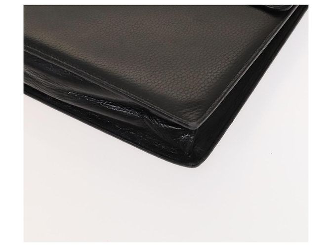 Borsa da lavoro in pelle nera Gianni Versace Auth bs24674 Nero - vista 9