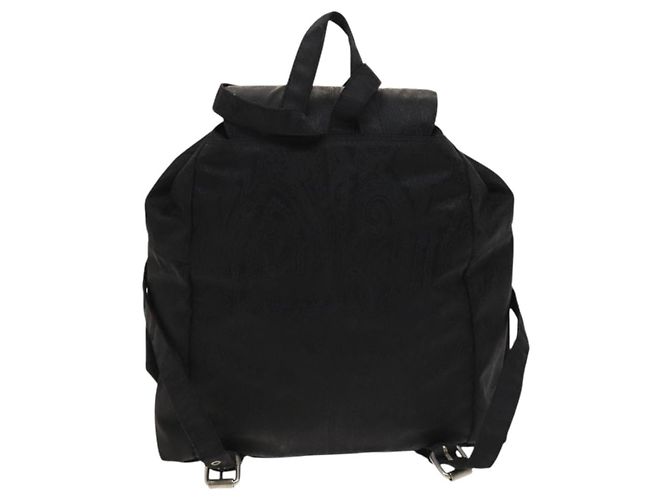 Zaino ETRO in nylon argento nero Auth bs24801 - vista 3