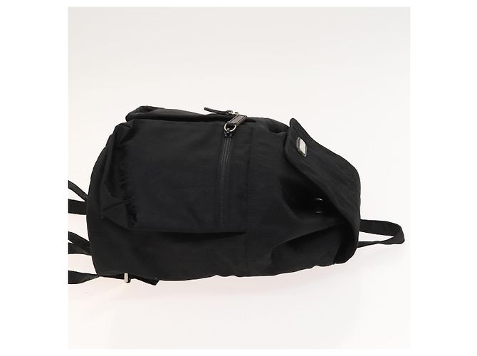Zaino ETRO in nylon argento nero Auth bs24801 - vista 4