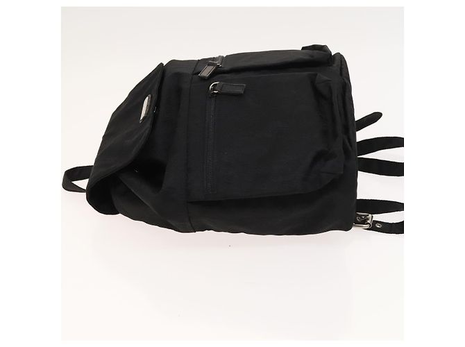 Zaino ETRO in nylon argento nero Auth bs24801 - vista 5
