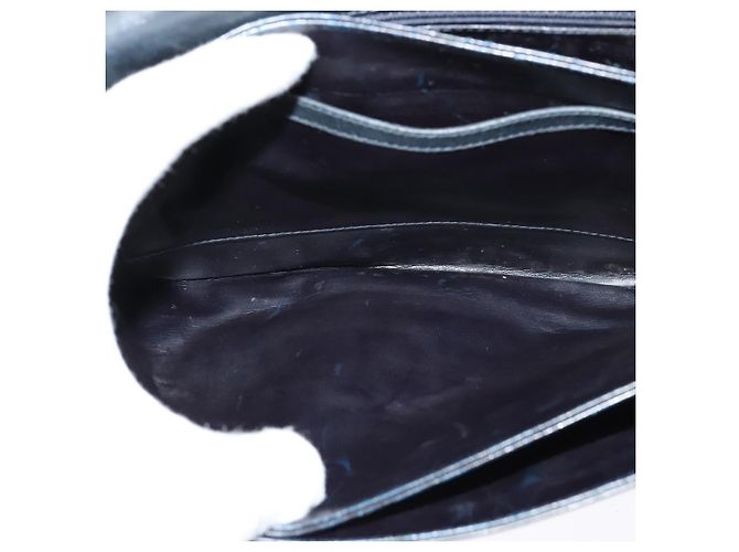 Céline Borsa a spalla CELINE C Sulky in tela blu navy e oro Auth 121724 D'oro - vista 11