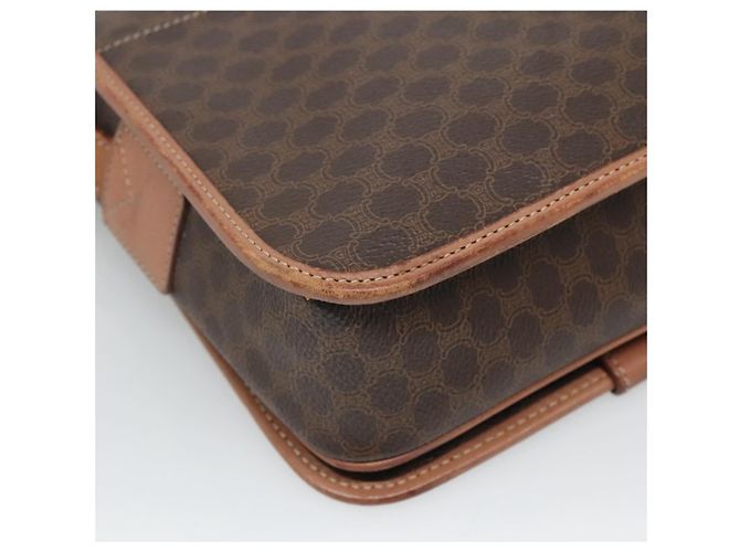 Céline Bolsa de ombro em lona Macadam CELINE em couro PVC marrom dourado Auth 122541 - vista 16