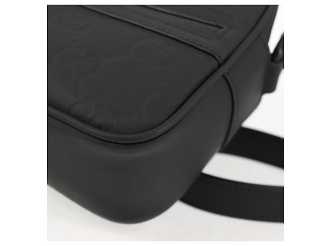 Borsa a Spalla Guccissima in Pelle Nera GUCCI 771321 Auth nb492M Nero - vista 12