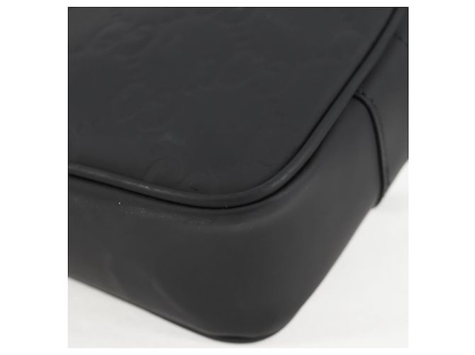 Borsa a Spalla Guccissima in Pelle Nera GUCCI 771321 Auth nb492M Nero - vista 14