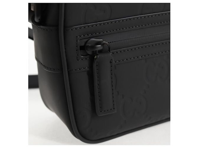 Borsa a Spalla Guccissima in Pelle Nera GUCCI 771321 Auth nb492M Nero - vista 15