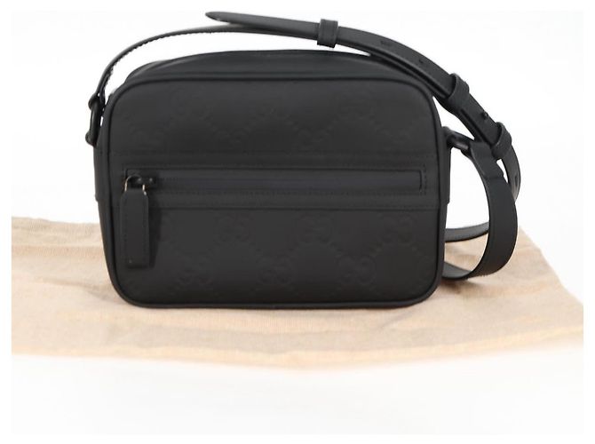 Borsa a Spalla Guccissima in Pelle Nera GUCCI 771321 Auth nb492M Nero - vista 25