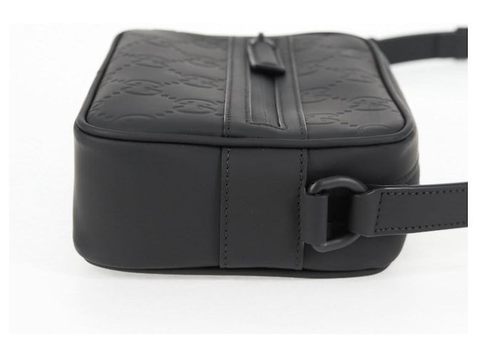 Borsa a Spalla Guccissima in Pelle Nera GUCCI 771321 Auth nb492M Nero - vista 5