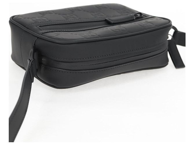 Borsa a Spalla Guccissima in Pelle Nera GUCCI 771321 Auth nb492M Nero - vista 6