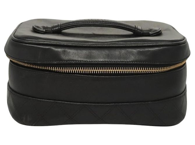 CHANEL Vanity Pouch Pelle Nera Oro CC Auth 122610 Nero D'oro - vista 13