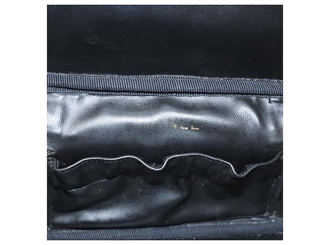 CHANEL Vanity Pouch Pelle Nera Oro CC Auth 122610 Nero D'oro - vista 19