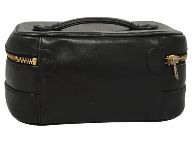 CHANEL Vanity Pouch Pelle Nera Oro CC Auth 122610 Nero D'oro - vista 2