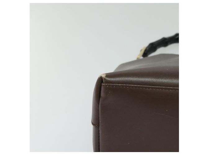 Borsa a Spalla Gucci Bamboo in Pelle Marrone Oro 001 1553 1880 Auth ep8788 D'oro - vista 10