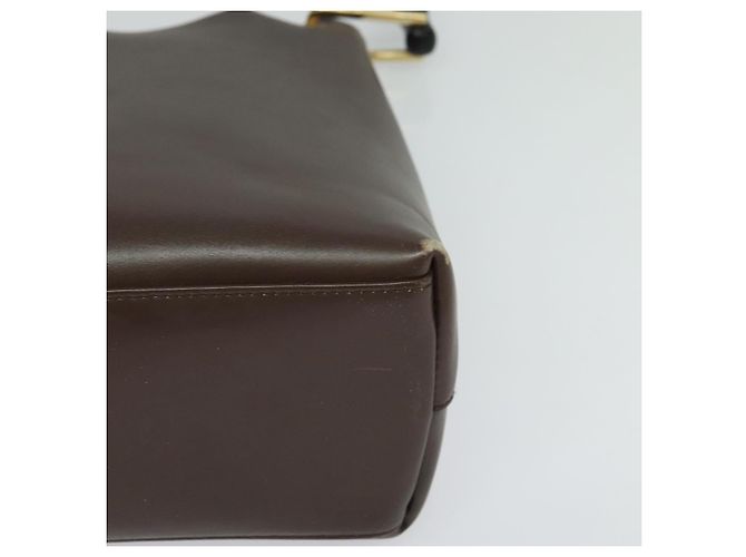 Borsa a Spalla Gucci Bamboo in Pelle Marrone Oro 001 1553 1880 Auth ep8788 D'oro - vista 11