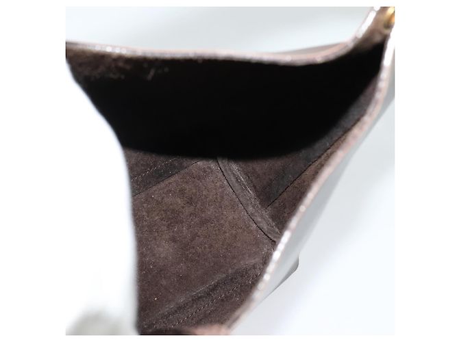 Borsa a Spalla Gucci Bamboo in Pelle Marrone Oro 001 1553 1880 Auth ep8788 D'oro - vista 15