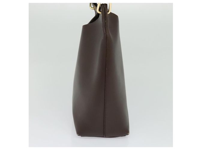 Borsa a Spalla Gucci Bamboo in Pelle Marrone Oro 001 1553 1880 Auth ep8788 D'oro - vista 4