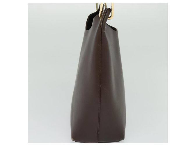 Borsa a Spalla Gucci Bamboo in Pelle Marrone Oro 001 1553 1880 Auth ep8788 D'oro - vista 5