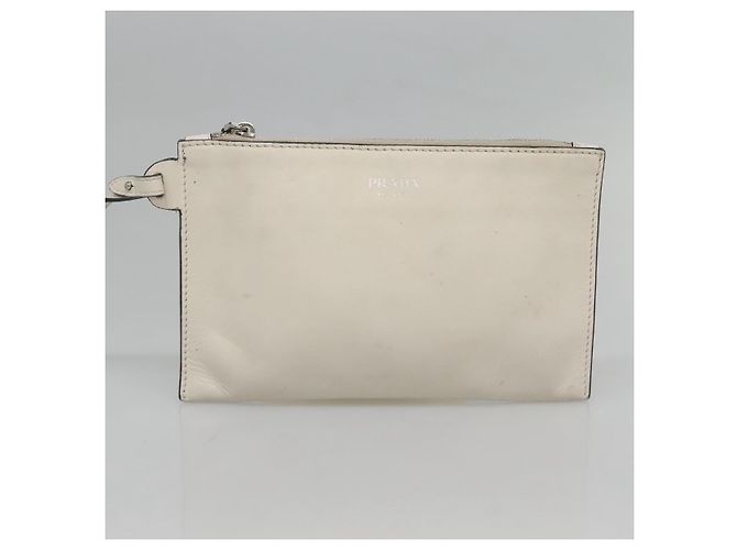 PRADA Tote Bag Canvas Grau Silber Auth ar13504 Braun - Ansicht 20