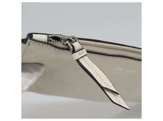 PRADA Tote Bag Canvas Grau Silber Auth ar13504 Braun - Ansicht 26