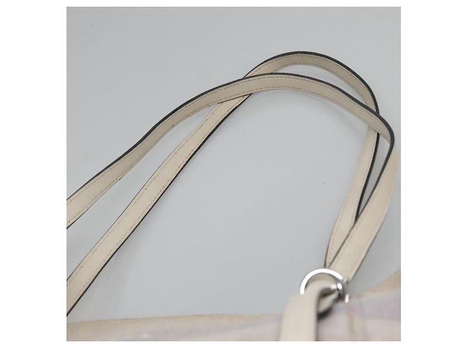 PRADA Tote Bag Canvas Grau Silber Auth ar13504 Braun - Ansicht 8