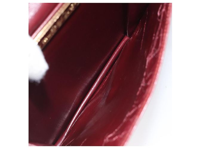 CARTIER Borsa a Spalla Must Line Pelle Bordeaux Oro Auth bs24414 D'oro Bordò - vista 17