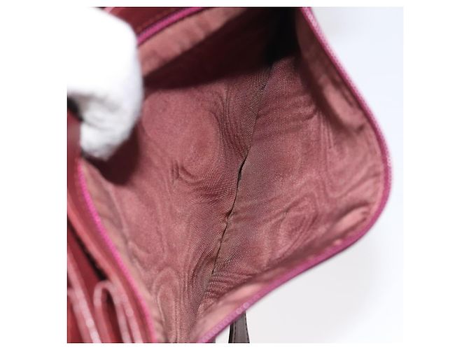 CARTIER Borsa a Spalla Must Line Pelle Bordeaux Oro Auth bs24414 D'oro Bordò - vista 21
