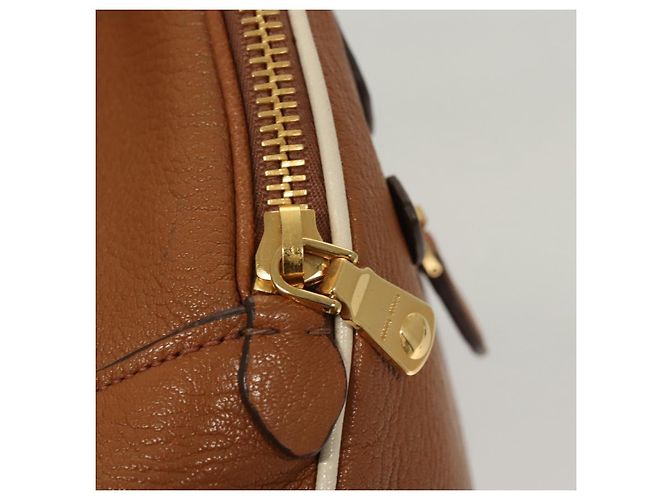Borsa a mano Miu Miu in pelle 2 vie marrone oro Auth sw446 D'oro - vista 10