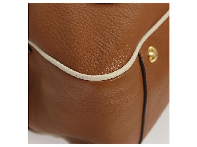 Borsa a mano Miu Miu in pelle 2 vie marrone oro Auth sw446 D'oro - vista 14