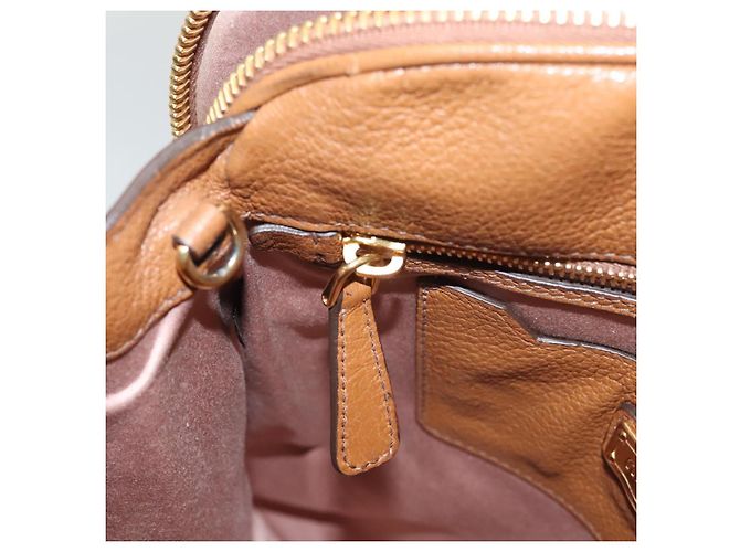 Borsa a mano Miu Miu in pelle 2 vie marrone oro Auth sw446 D'oro - vista 23