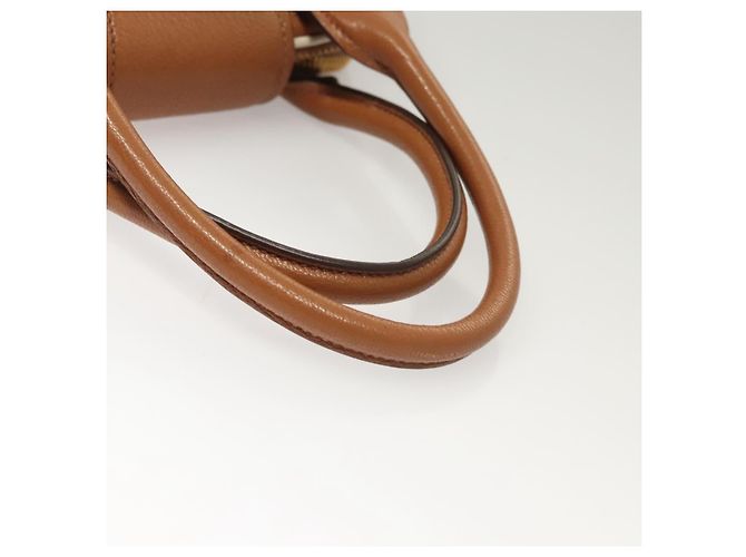 Borsa a mano Miu Miu in pelle 2 vie marrone oro Auth sw446 D'oro - vista 7