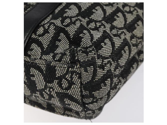 Christian Dior Trotter Canvas Handtasche Schwarz Silber Authentisch bs25227 - Ansicht 10