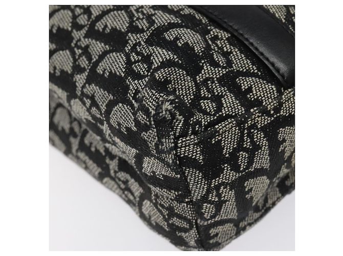 Christian Dior Trotter Canvas Handtasche Schwarz Silber Authentisch bs25227 - Ansicht 11