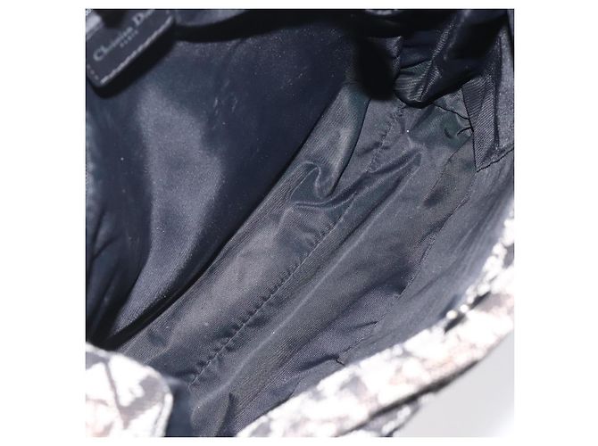 Christian Dior Trotter Canvas Handtasche Schwarz Silber Authentisch bs25227 - Ansicht 16