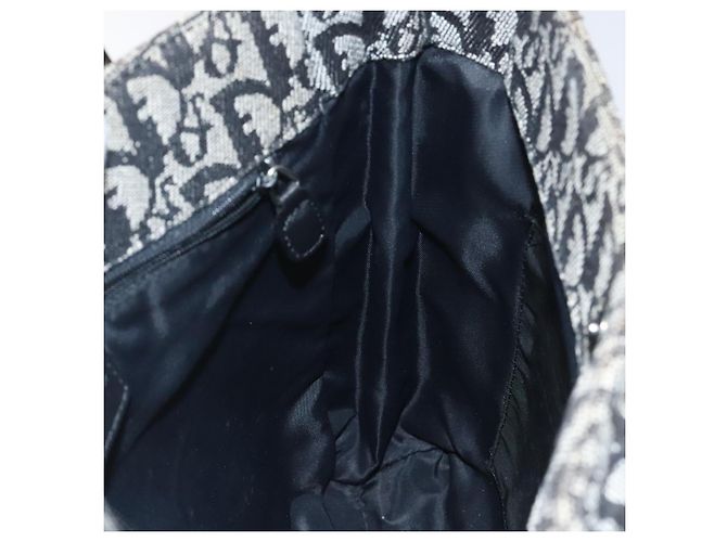 Christian Dior Trotter Canvas Handtasche Schwarz Silber Authentisch bs25227 - Ansicht 17