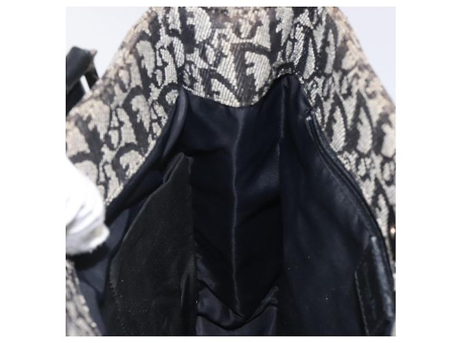 Christian Dior Trotter Canvas Handtasche Schwarz Silber Authentisch bs25227 - Ansicht 18