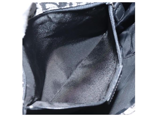 Christian Dior Trotter Canvas Handtasche Schwarz Silber Authentisch bs25227 - Ansicht 19