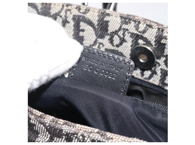 Christian Dior Trotter Canvas Handtasche Schwarz Silber Authentisch bs25227 - Ansicht 21