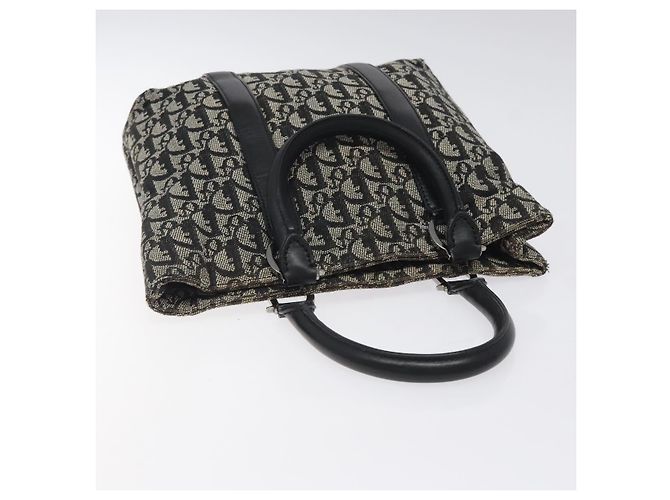 Christian Dior Trotter Canvas Handtasche Schwarz Silber Authentisch bs25227 - Ansicht 6