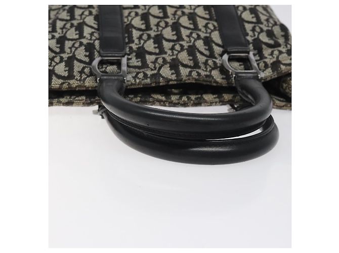 Christian Dior Trotter Canvas Handtasche Schwarz Silber Authentisch bs25227 - Ansicht 7