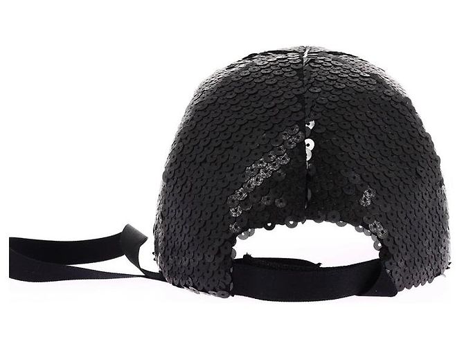 Chanel Cap schwarz mit Pailletten - Ansicht 2