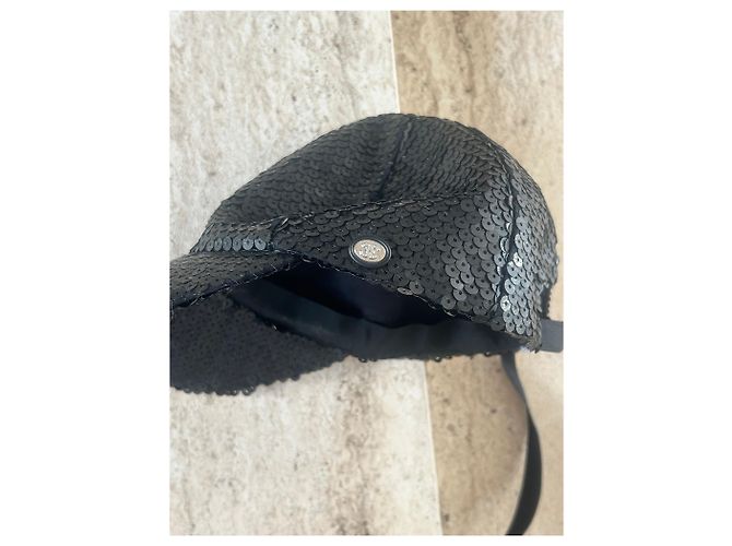 Chanel Cap schwarz mit Pailletten - Ansicht 3