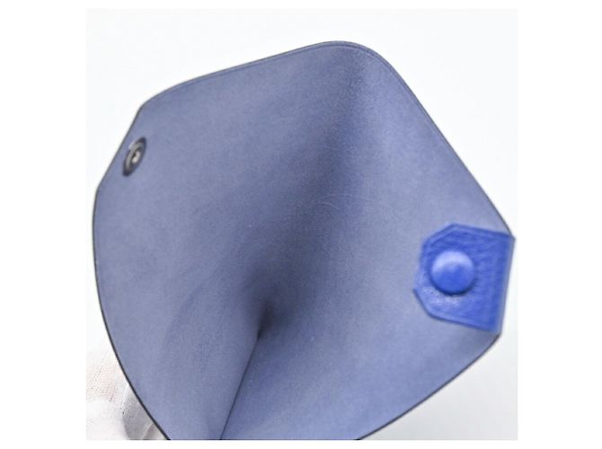 Hermès Porta passaporto Hermes Tarmac PM in pelle di capra blu - vista 7