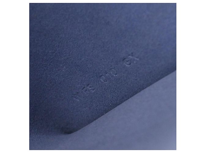Hermès Porta passaporto Hermes Tarmac PM in pelle di capra blu - vista 8