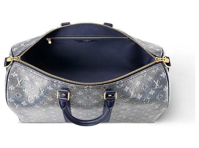 Louis Vuitton Keepall 45 Monoglam Reisetasche Grau Stoff - Ansicht 2