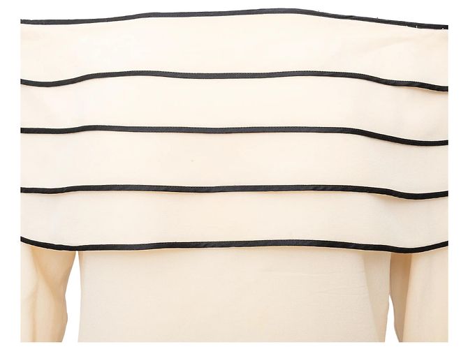 Top Off Shoulder Couture Gianni Versace Blanco roto - vista 5